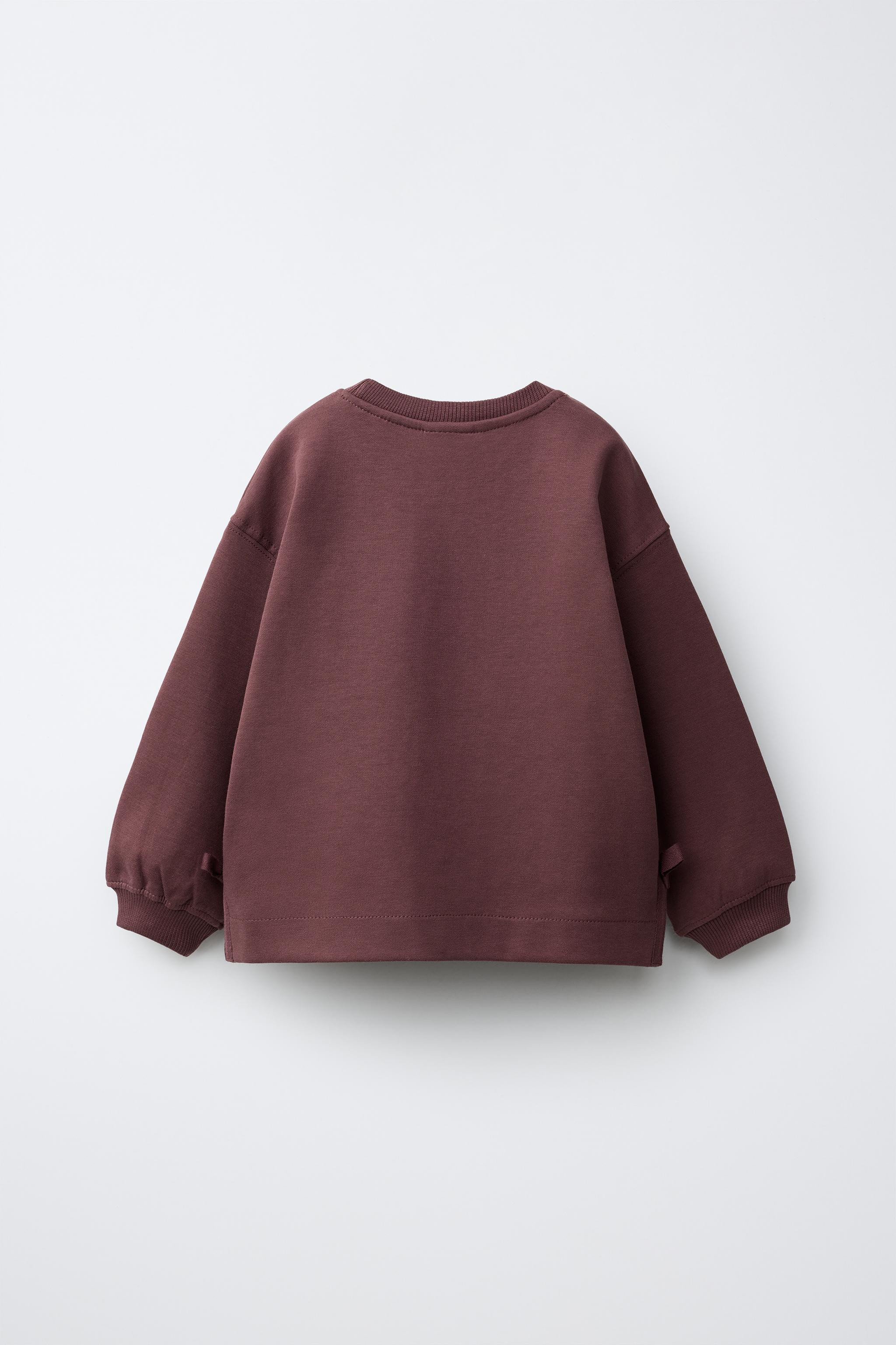 INTERLOCK BOW AND HEART SWEATSHIRT | Zara UK