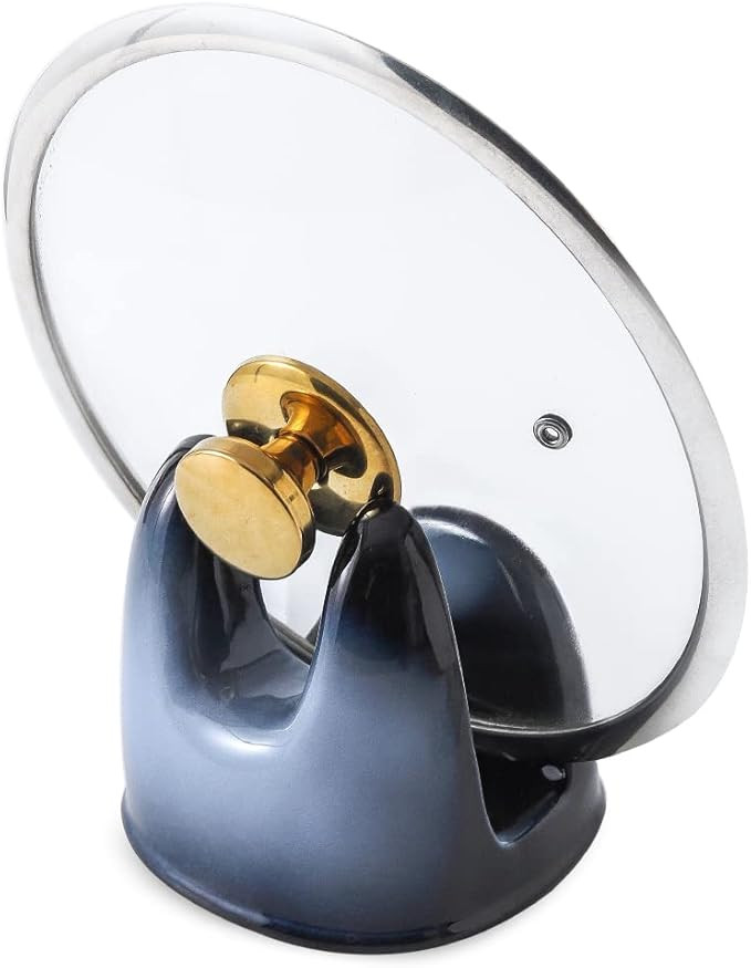 Nihow Pot Lid Holder: Stable Ceramic Pan Lid Holder for Kitchen Counter Decor/Counter top/Stove T... | Amazon (US)