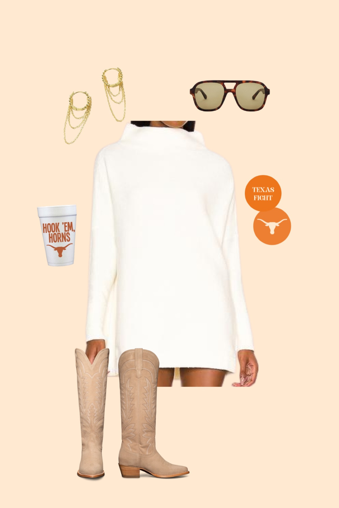 Texas orange and white college football Gameday outfit idea !!

#LTKSeasonal #LTKStyleTip