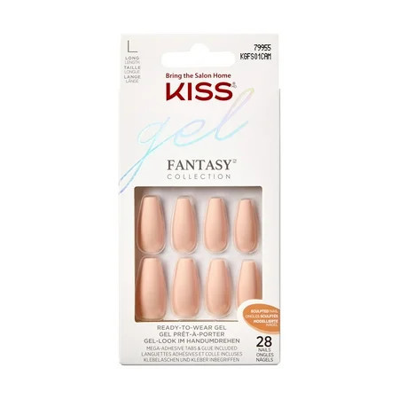 Kiss Gel Fantasy Ready To Wear Sculpted Gel Nails 4 The Cause 28 Ea | Walmart (US)
