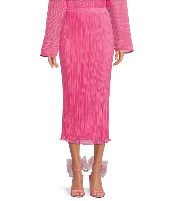 x Venita Aspen Eden Plisse Midi Coordinating Crinkle Skirt | Dillard's