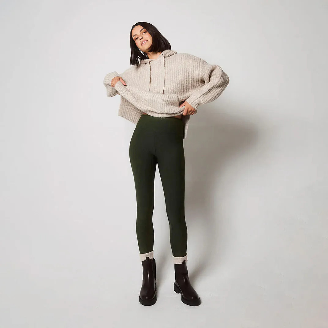Winter Everyday High Waisted Leggings | Deep Olive | LOVALL