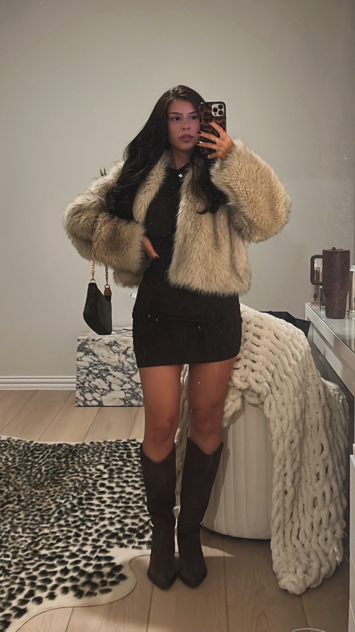Love this outfit! 🤎 fur jacket, brown mini dress & brown suede cowboy boots ✨🫶🏻

#LTKPetite #LTKootd #LTKHoliday