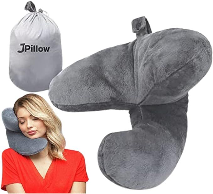 J-Pillow Travel Pillow - British Invention of The Year Winner - Chin Supporting Travel Pillows fo... | Amazon (US)