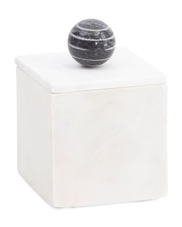 Marble Box With Orb On Lid | TJ Maxx