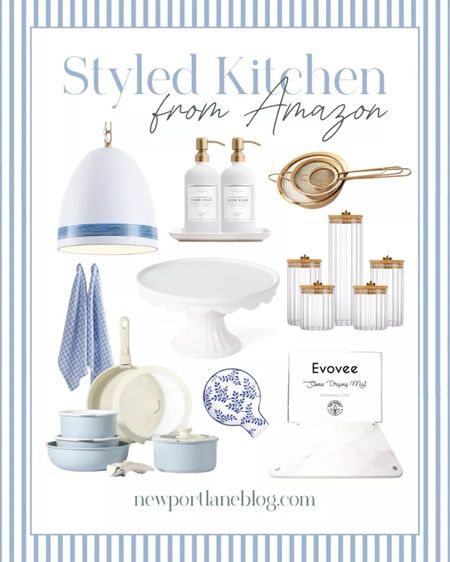 Styled kitchen finds from Amazon for spring! So pretty. Perfect for a Coastal Kitchen or a Grandmillennial Kitchen. 
6/15

#LTKHome #LTKStyleTip