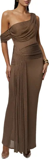 Drape Metallic One-Shoulder Gown | Nordstrom