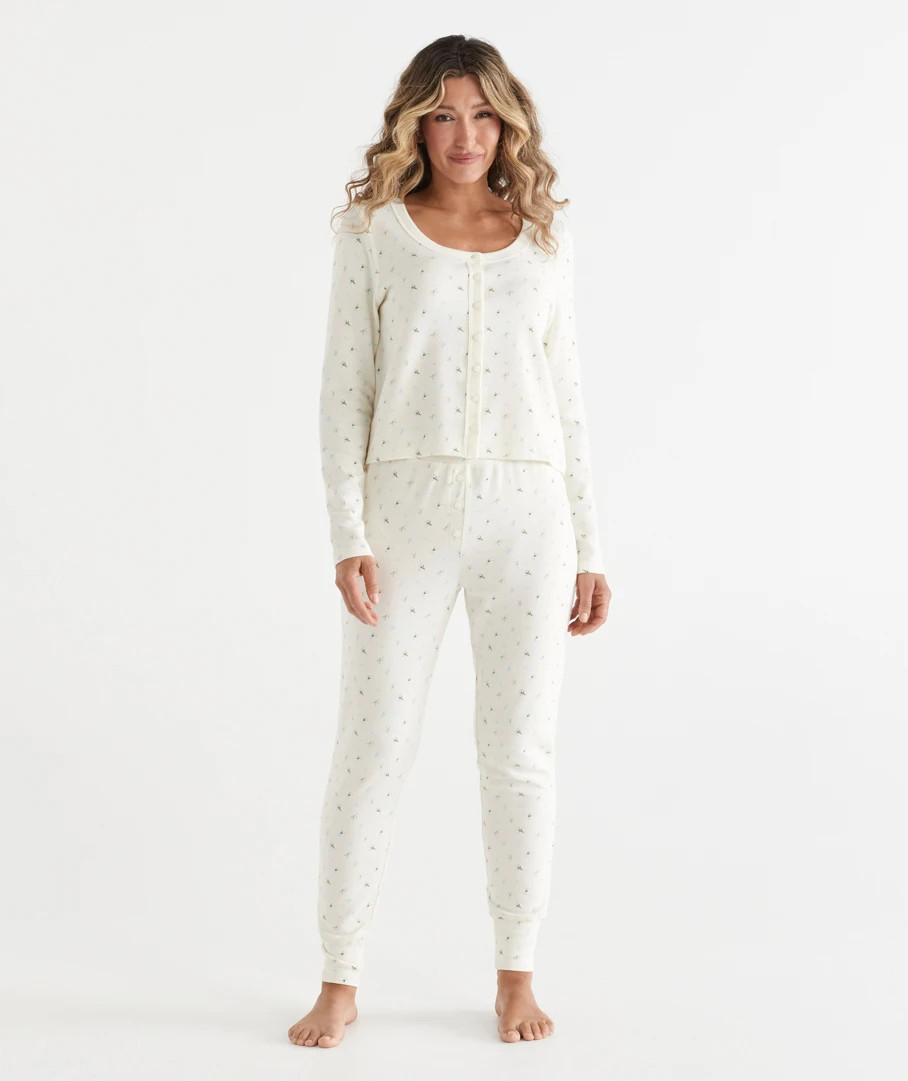 Ditsy Floral Waffle Pyjama Jogger | Sussan
