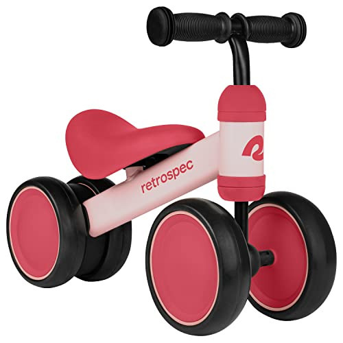 Retrospec Cricket Baby Walker Balance Bike with 4 Wheels for Ages 12-24 months - Toddler Bicycle Toy for 1 Year Old’s - Ride On Toys for Boys and Girls - One Size | Amazon (US)