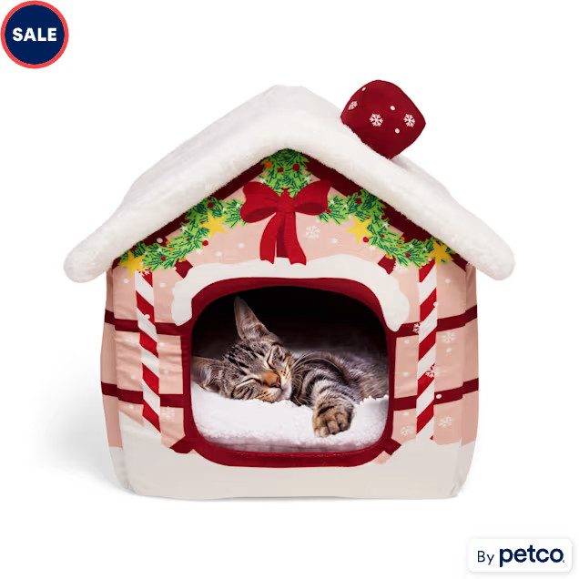 Merry Makings Cabin Cat Bed, 14" L X 14" W X 16.5" H | Petco