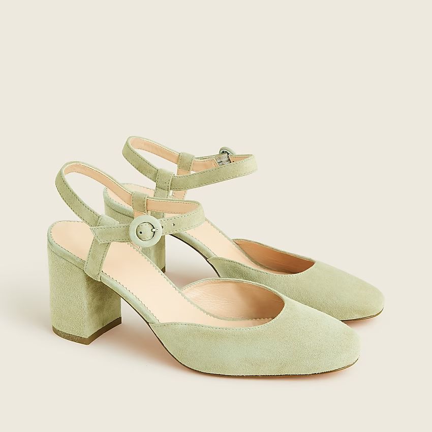 Ankle-strap pumps in suede | J.Crew US