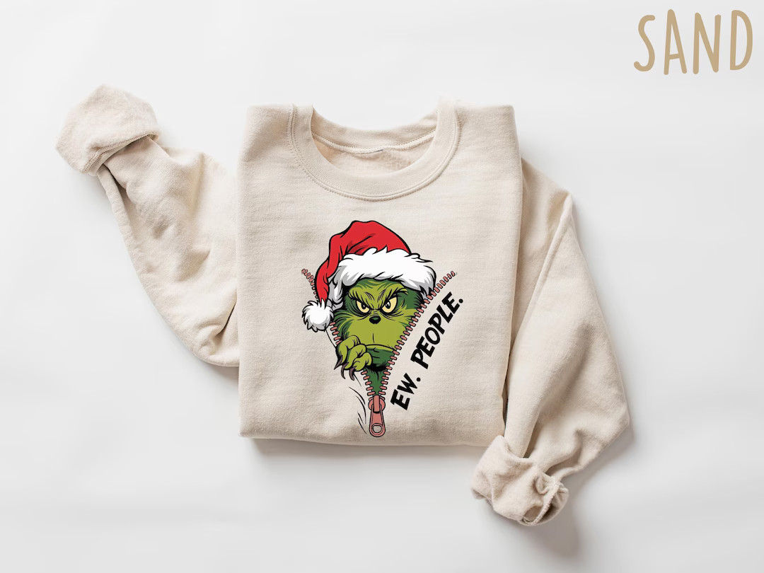 Ew People Sweatshirt, Grinch Sweatshirt, Grinchmas Sweatshirt, Christmas Grinch Shirt, Christmas ... | Etsy (US)