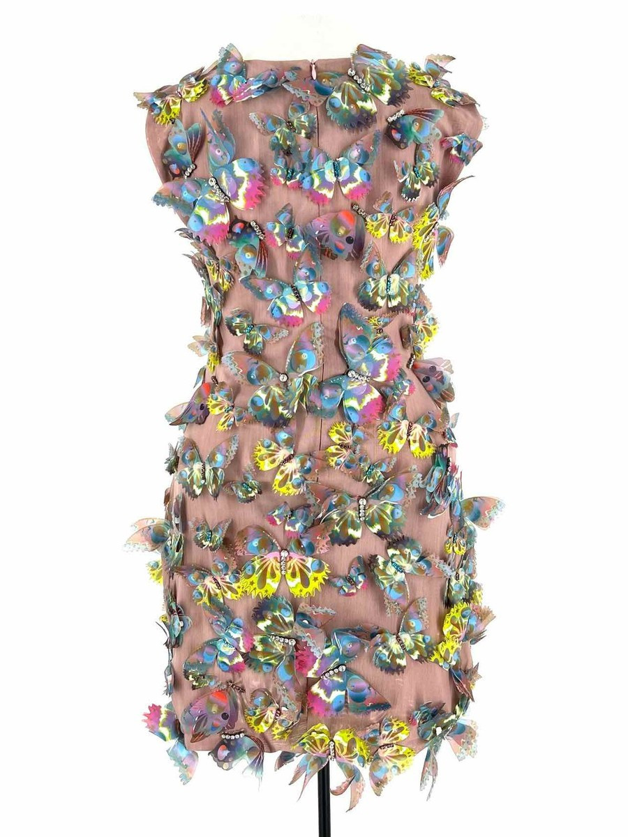 Cynthia Rowley Size 4 Mauve/Multi Butterflies Applique Designer Dress | eBay | eBay US