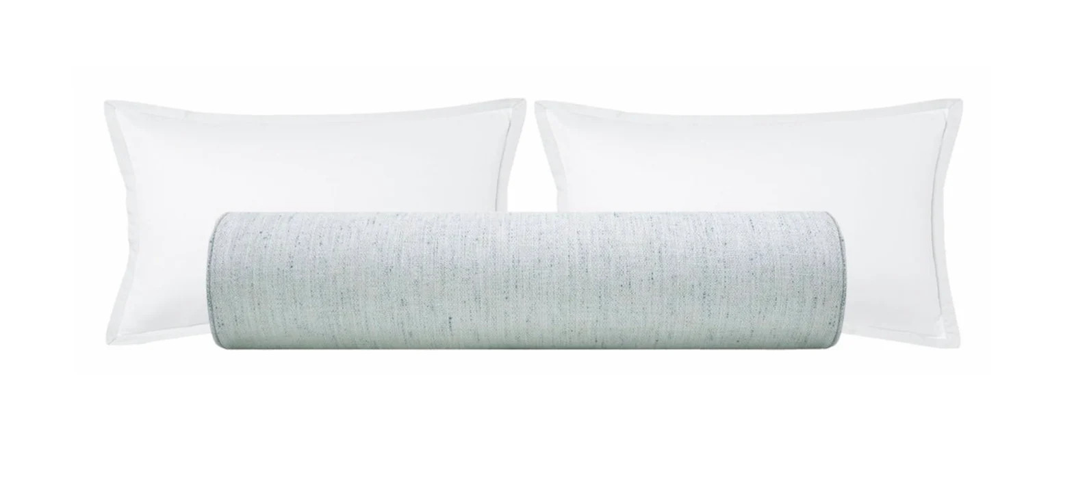 The Bolster : Metallic Linen // Spa Blue | blue linen | bolster pillow | bed decor | light blue m... | Etsy (US)