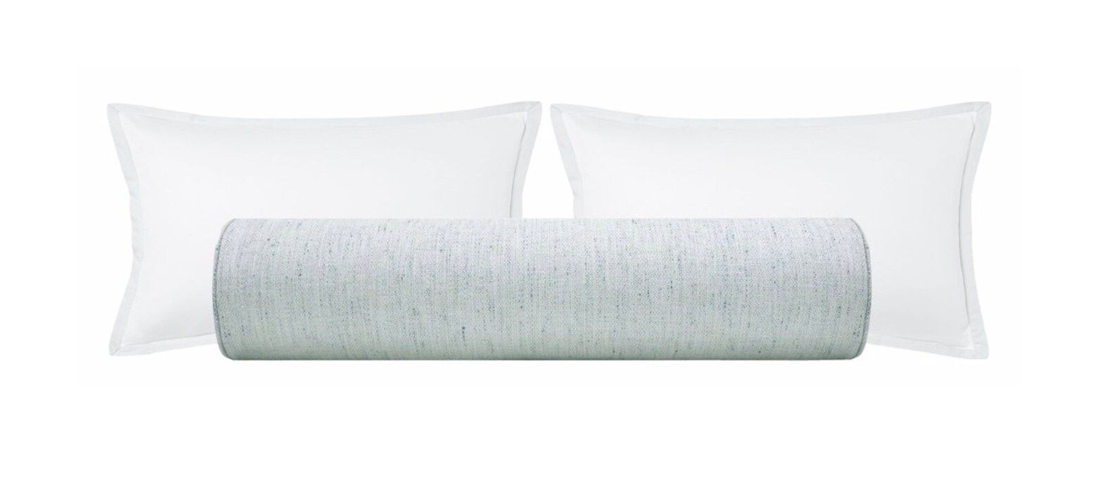 The Bolster : Metallic Linen // Spa Blue | blue linen | bolster pillow | bed decor | light blue m... | Etsy (US)
