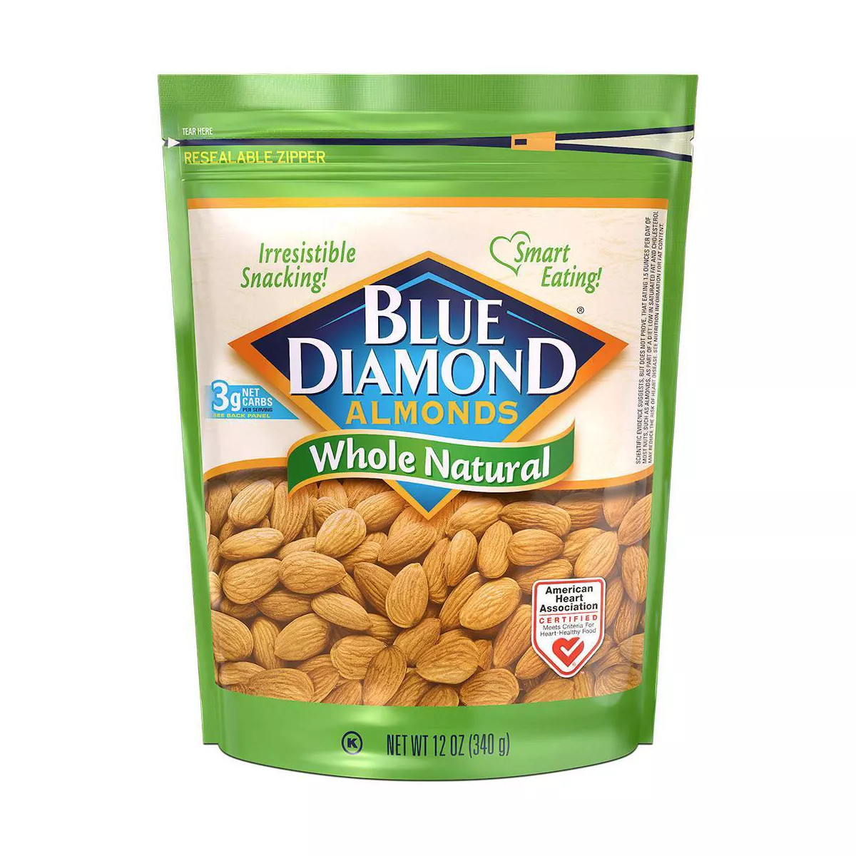 Blue Diamond Almonds Whole Natural - 12oz | Target