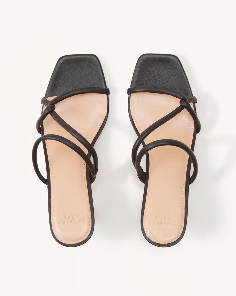 Twist-Strap Heeled Sandal, Abercrombie Sandals, Abercrombie Finds | Abercrombie & Fitch (US)