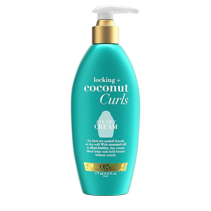 OGX Locking + Coconut Curls Air Dry Cream, No Parabens, 6 oz | Amazon (US)