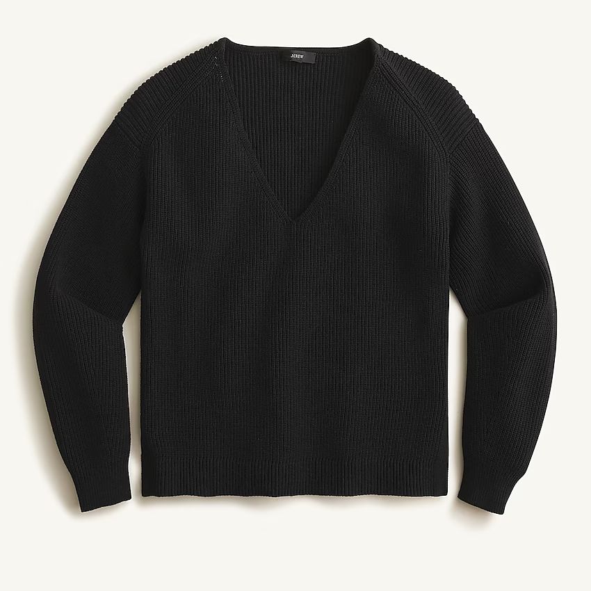 Ribbed V-neck beach sweater | J.Crew US