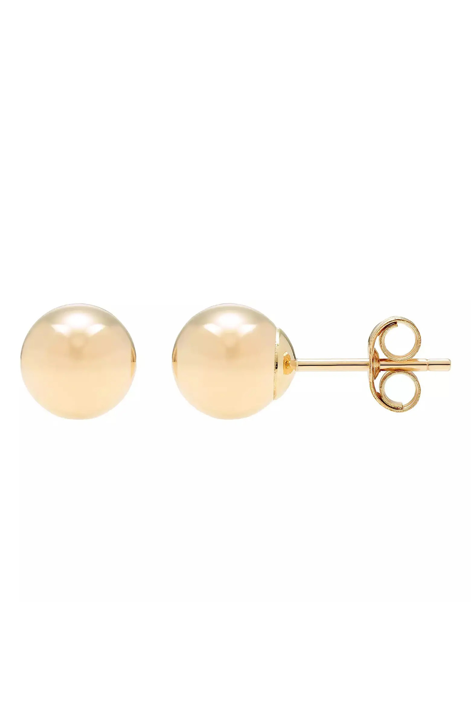 14K Yellow Gold Ball Stud Earrings | Nordstrom Rack