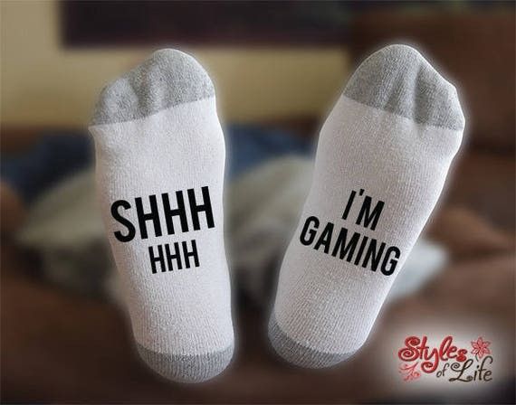 Shhh I'm Gaming Socks Gift for Her Gift for Him Gift - Etsy | Etsy (US)
