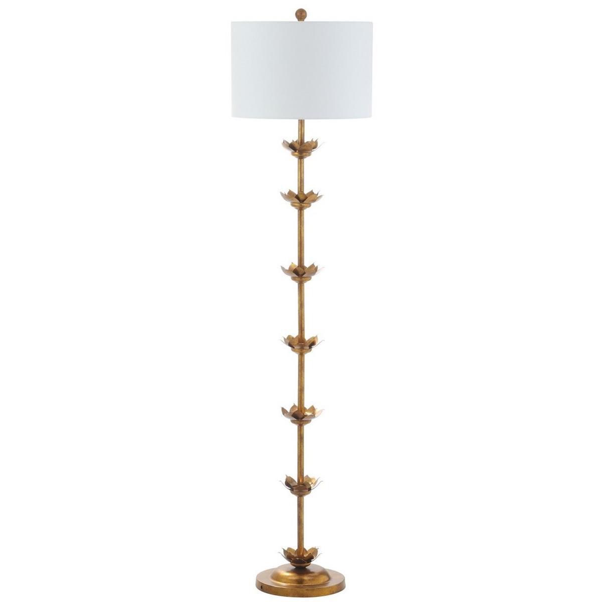 Landen Leaf 63.5 Inch H Floor Lamp - Antique Gold  - Safavieh | Target