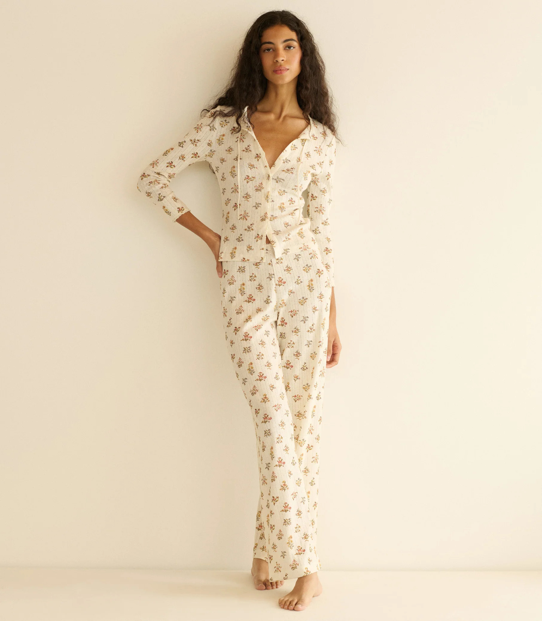 Lavon Pointelle Pant - Cr\u00e8me Petit Palais | D\u00d4EN | DOEN