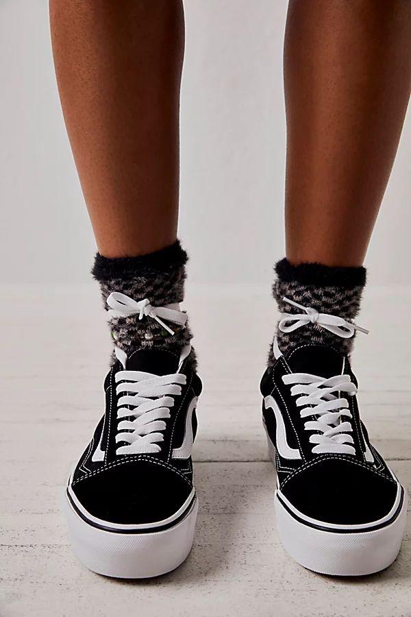 Old Skool Platform Sneakers by Vans at Free People, Black / White, US 8 M | Free People (Global - UK&FR Excluded)