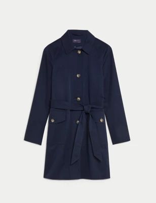 Double Breasted Trench Coat with Recycled Polyester | Marks & Spencer (UK)