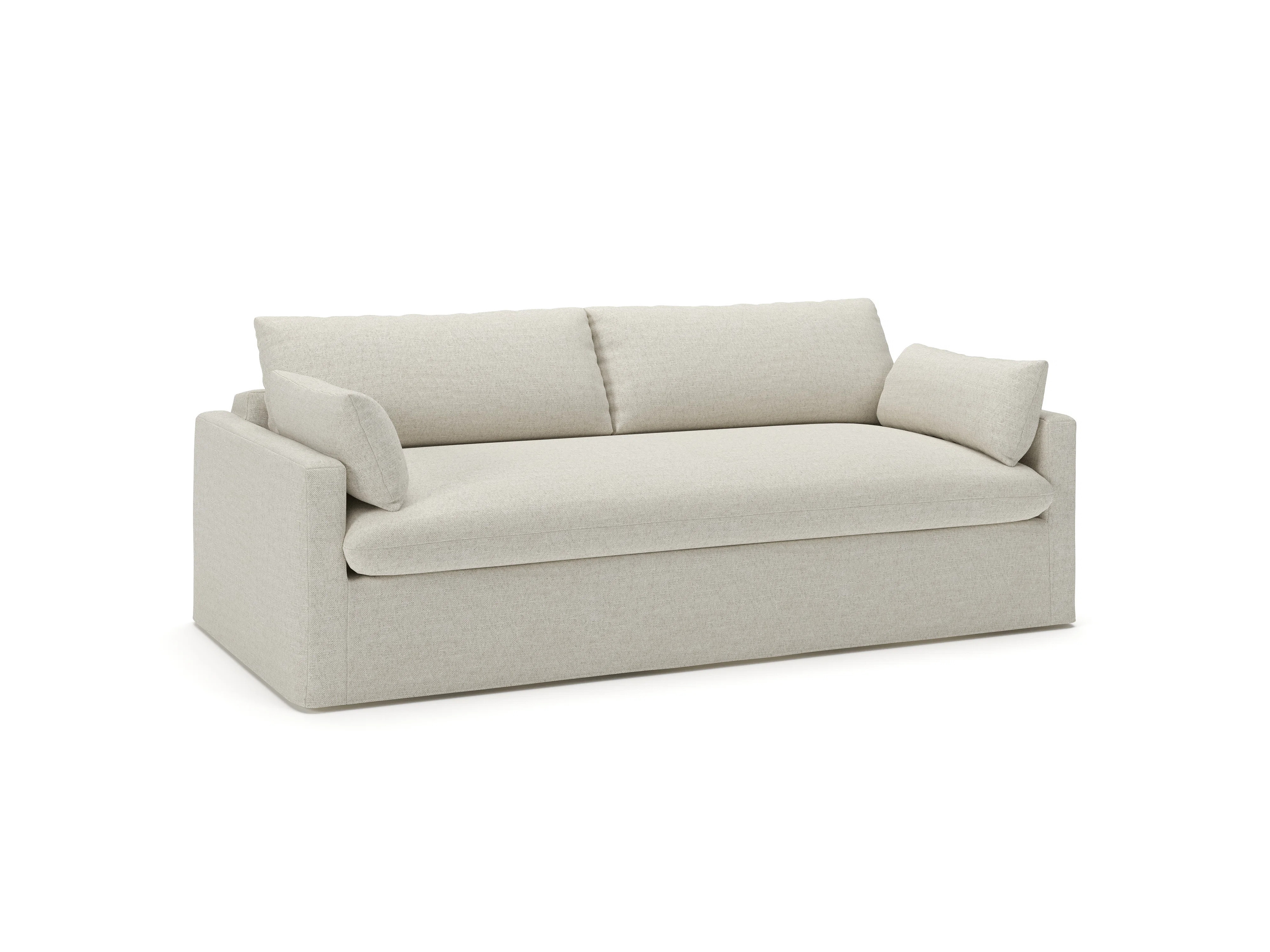 Luna 90" Square Arm Slipcovered Sofa with Reversible Cushions | Wayfair North America