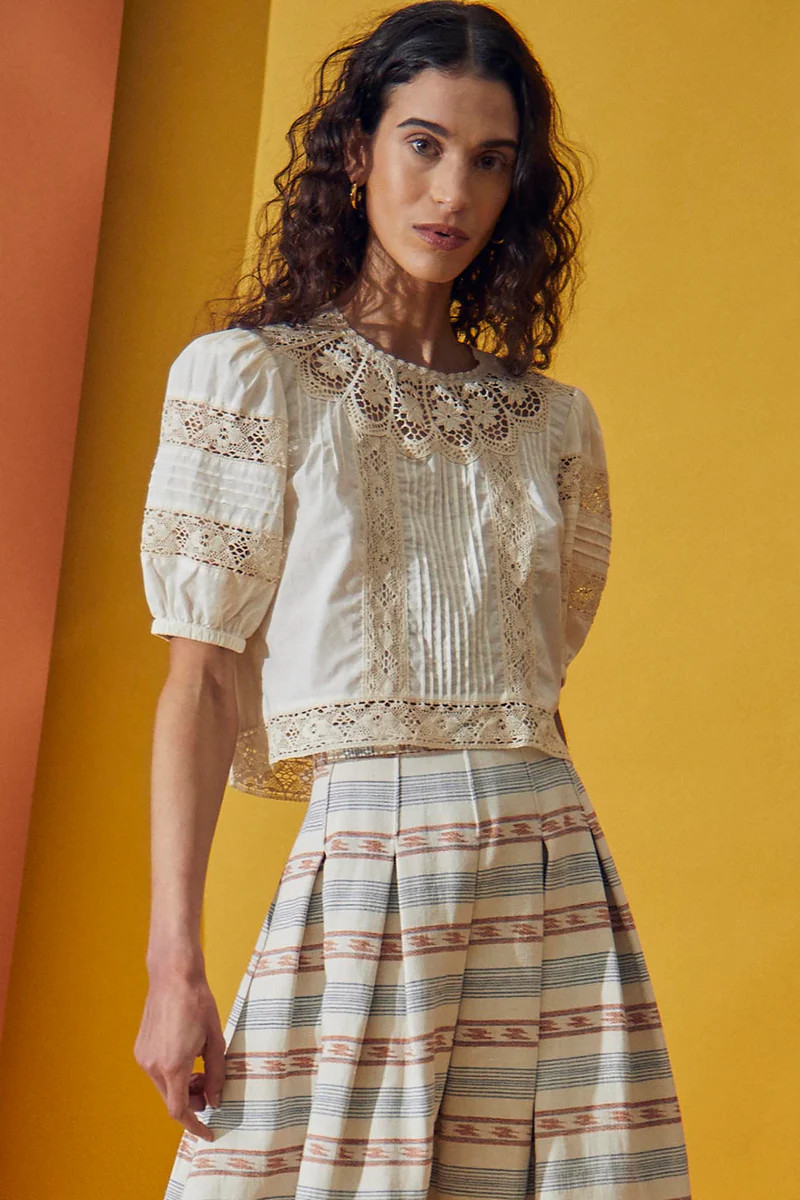 Ouisie Top | Lace Trim Top | Hunter Bell | Hunter Bell