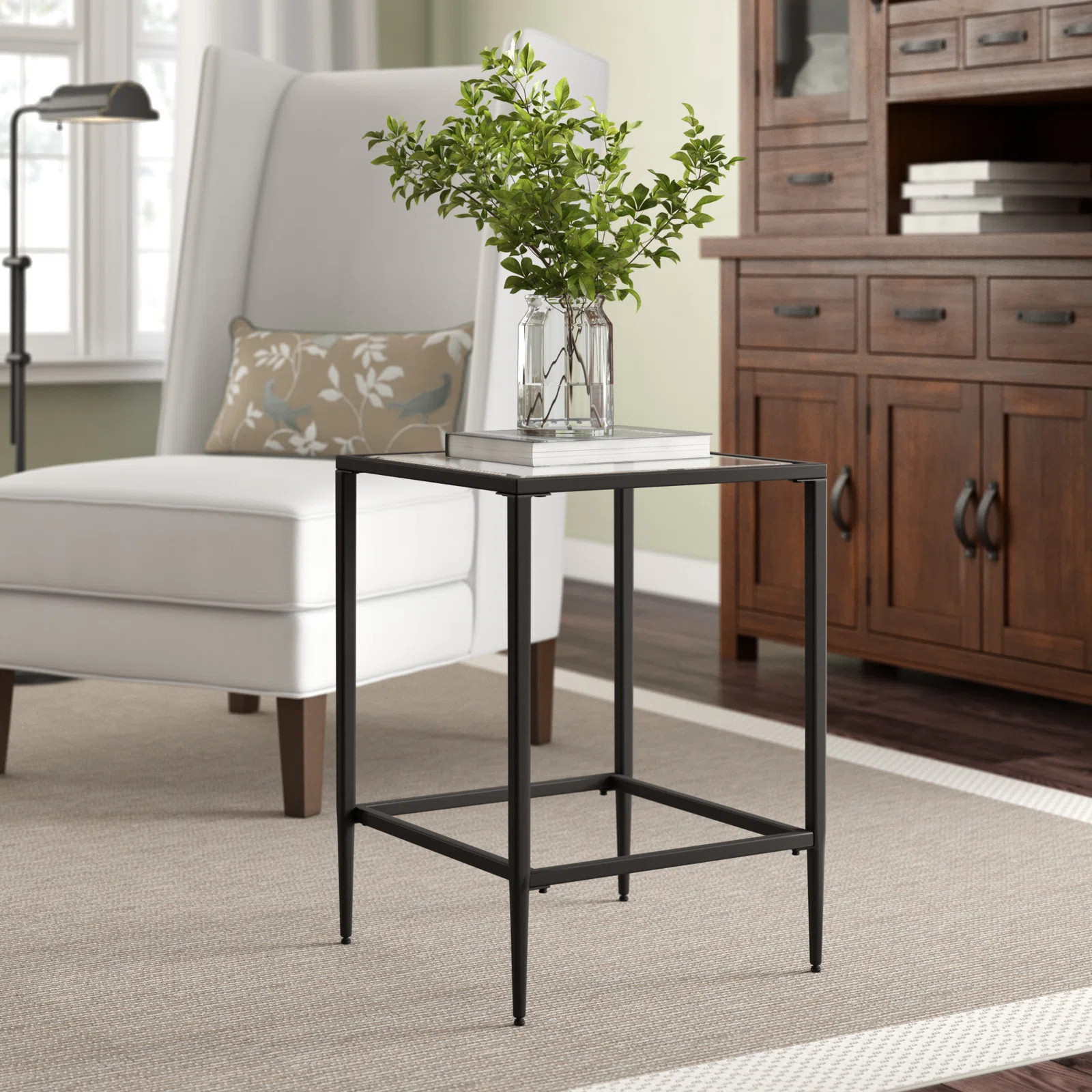Letka Glass Top End Table | Wayfair North America