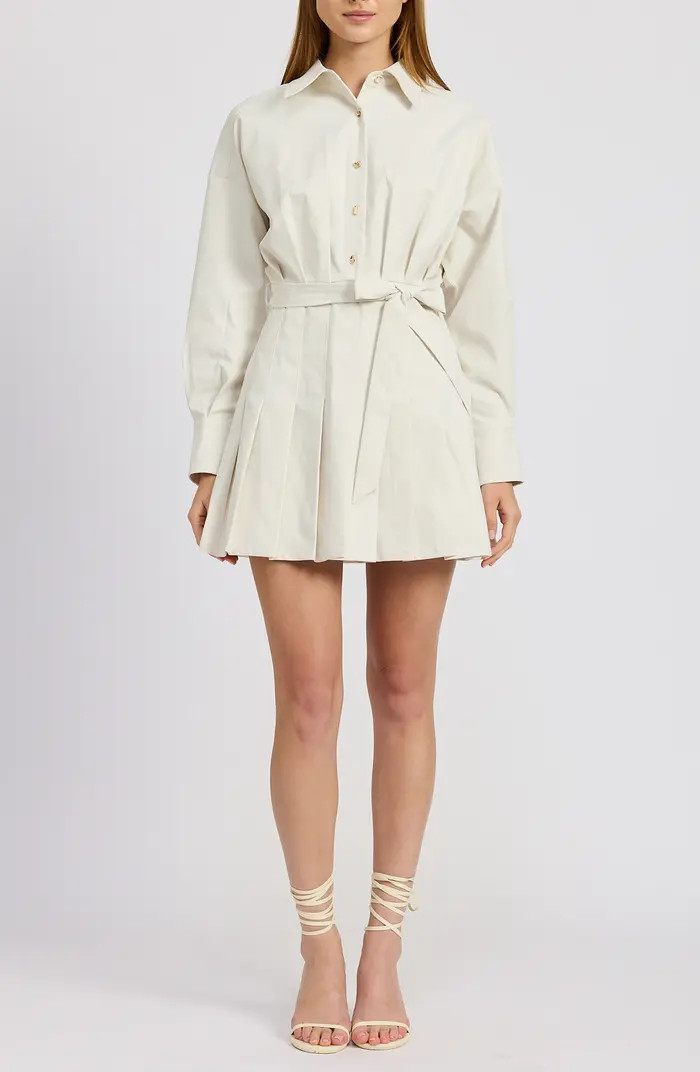 Kindra Long Sleeve Mini Shirtdress | Nordstrom
