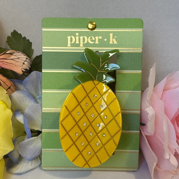🍍Piper K Yellow Pineapple Hair Clip | Poshmark