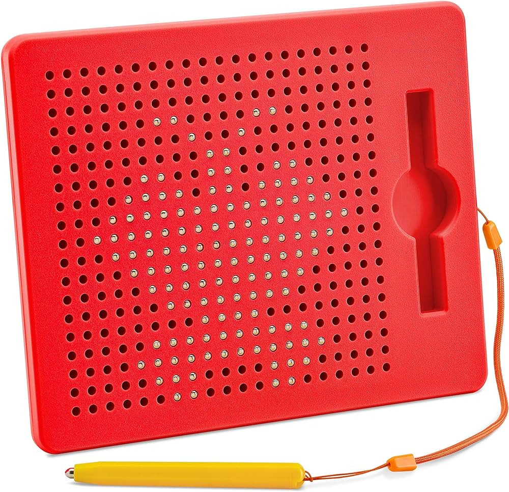 Magnetic Drawing Board for Kids & Toddlers with Beads and Magnet Stylus Pen - Magnetic Tablet Toy... | Amazon (US)