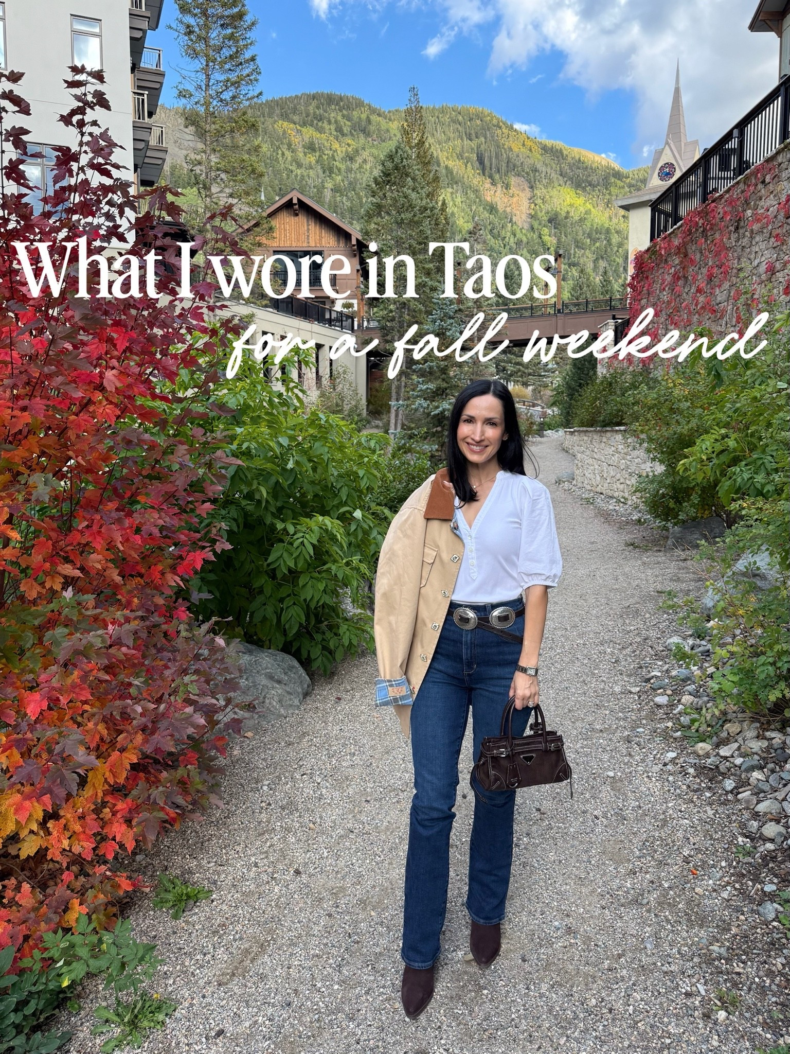 What I actually wore for a fall weekend in Taos & Taos Ski Valley🍂 concert, workouts, hiking and just hanging out enjoying the gorgeous autumn weather and scenery…truly is a magical time of year to visit! (Handbag is from Keeks designer resale handbags, save $50 with code Andrea50. Contact them to see if exact bag is available. I linked the all leather version. I also linked the exact bag on Prada site)

#LTKTravel #LTKPetite #LTKOver40