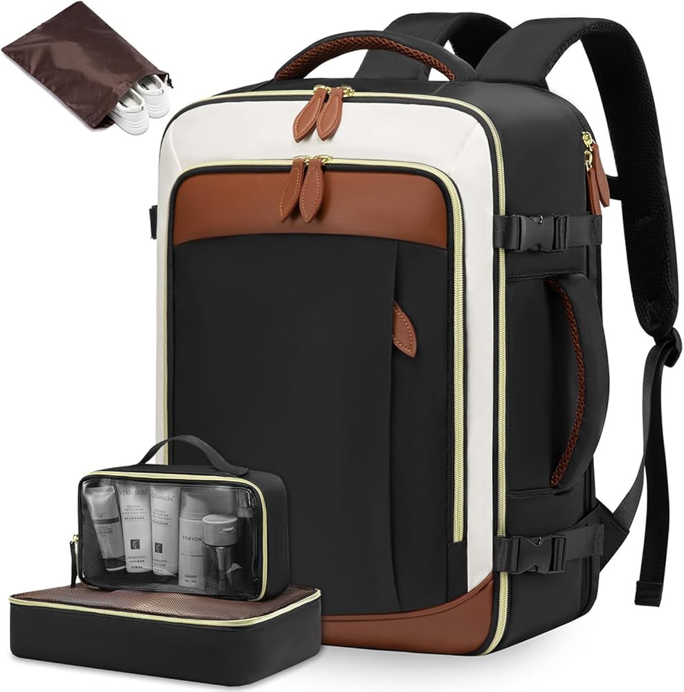 LOVEVOOK Travel Backpack for Women, 40L Carry On Backpack with 3 Packing Cubes,TSA Personal Item ... | Amazon (US)