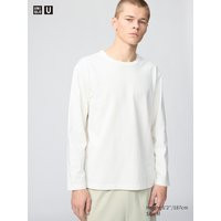 Uniqlo - Washed Heavy Jersey Crew Neck T-shirt (long Sleeve) - White | UNIQLO (UK)