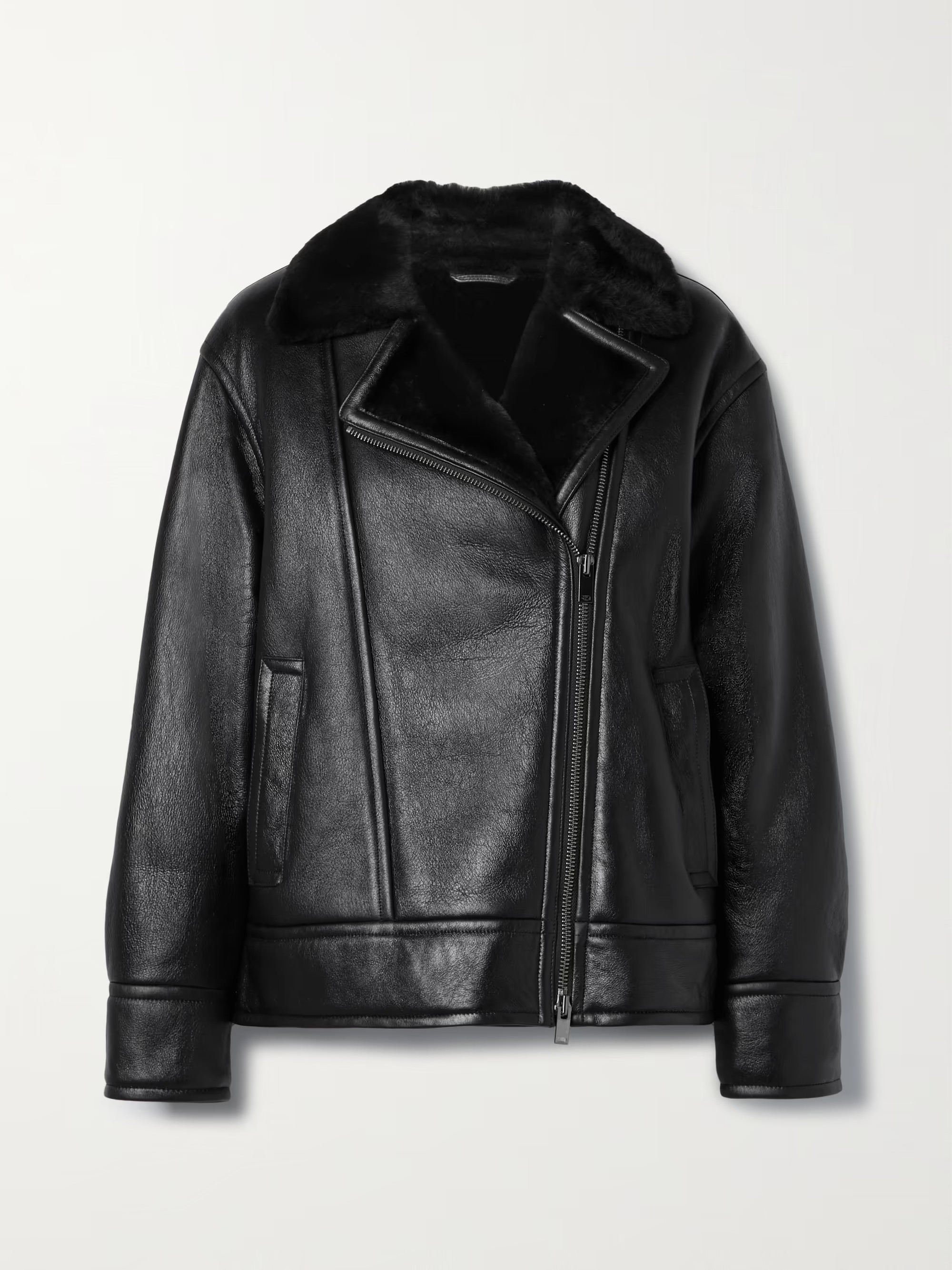 Shearling-lined leather jacket | NET-A-PORTER (US)
