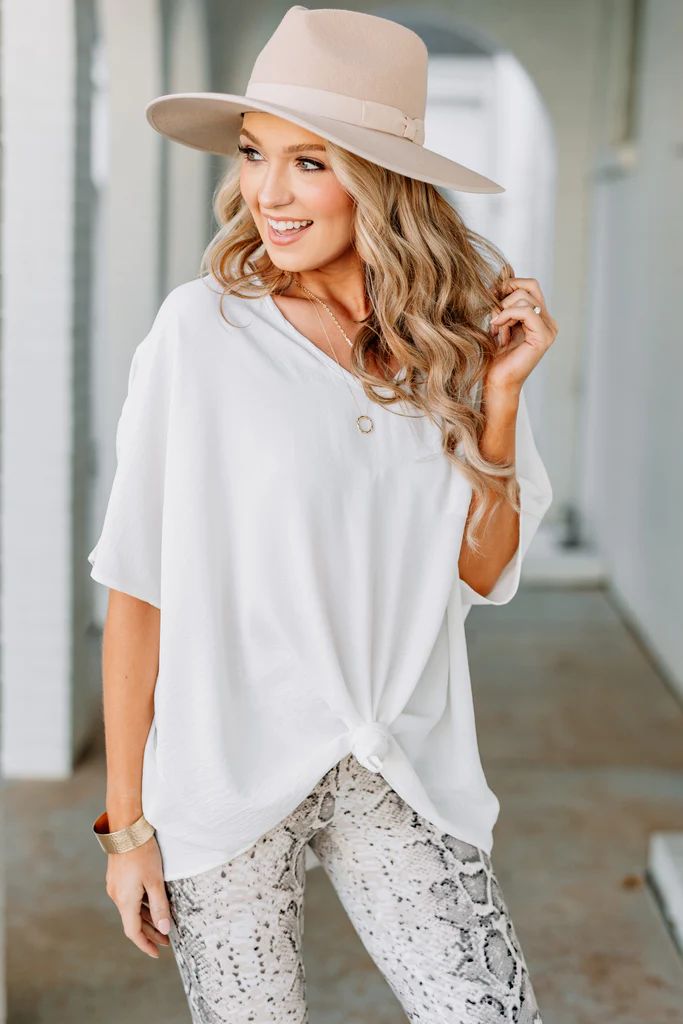 Planned For This Off White Top | The Mint Julep Boutique