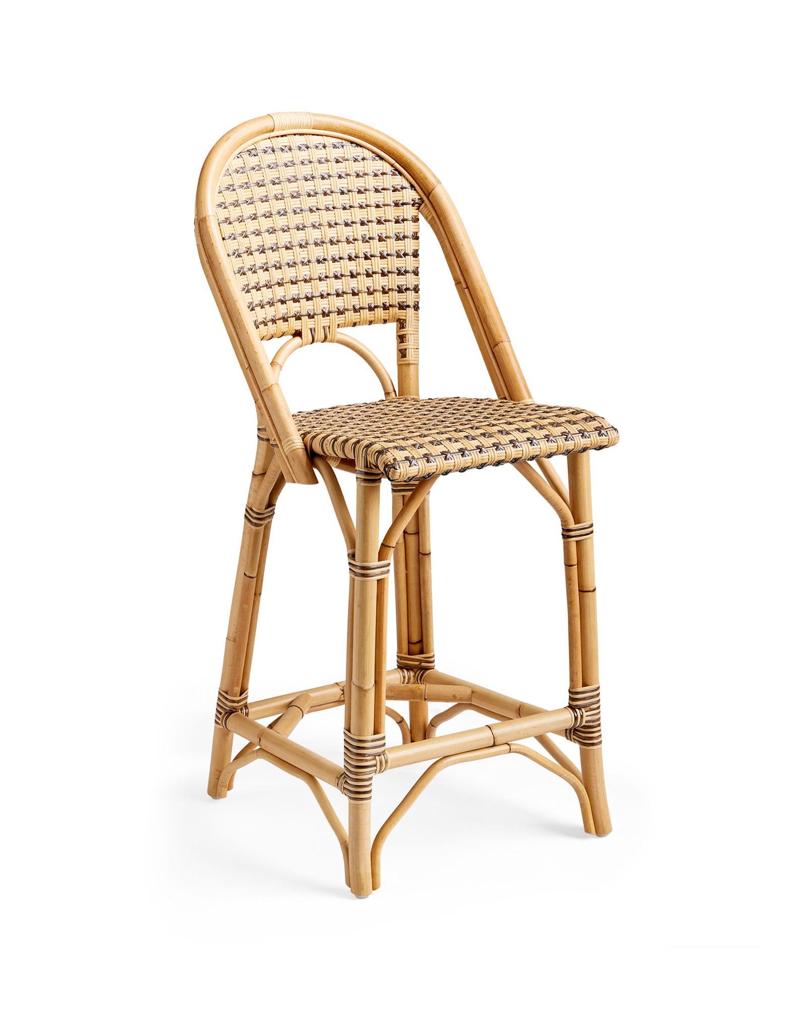 Riviera Étoile Rattan Counter Stool | Serena and Lily
