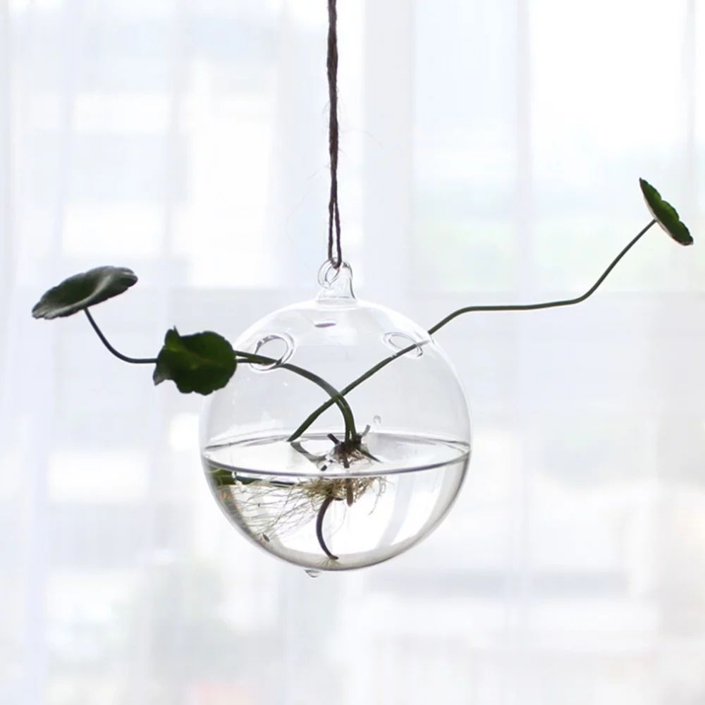 Hanging Flower Ball Vase Glass Plant Container Home Wedding Living Room Decor;Hanging Flower Ball... | Walmart (US)