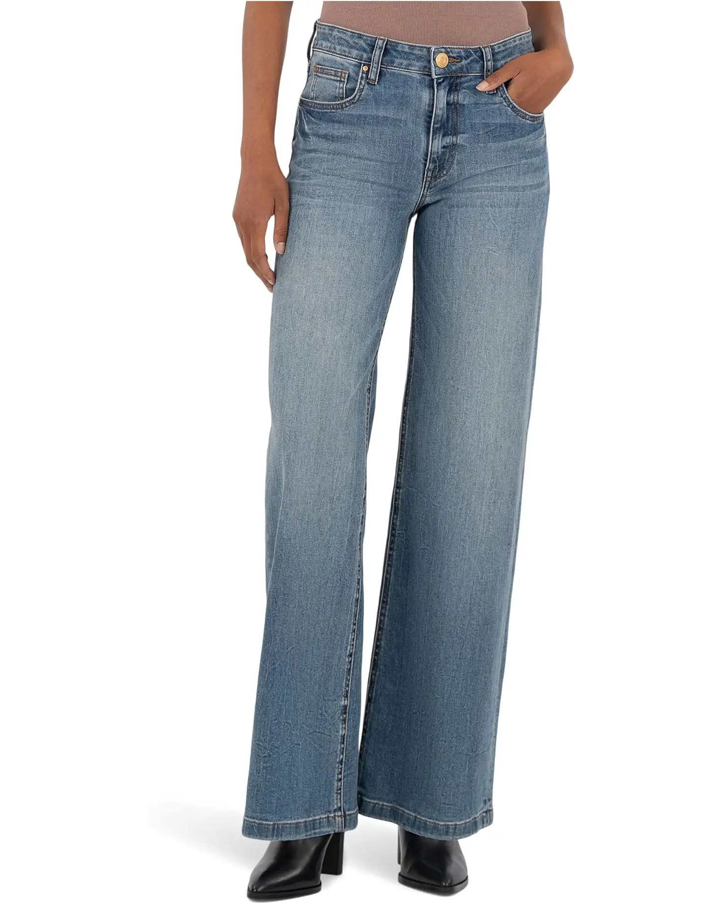 Jean High-rise Wide Leg Clean Hem | Zappos