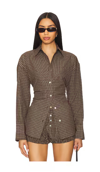 Jules Top in Brown | Revolve Clothing (Global)