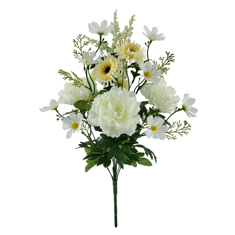 Mainstays 21''H Indoor Artificial Peony Mixed Bouquet, Yellow Color. | Walmart (US)