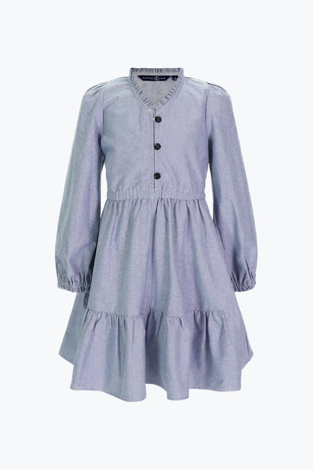 Girls Jacqueline Dress in Chambray Oxford | Duffield Lane