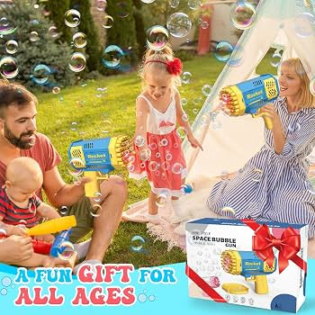 JONEG Toys for 3-8 Year Old Boys Girls: 2 Pack Bubble Machine for Kids with Bubble Solution, Gift... | Amazon (US)