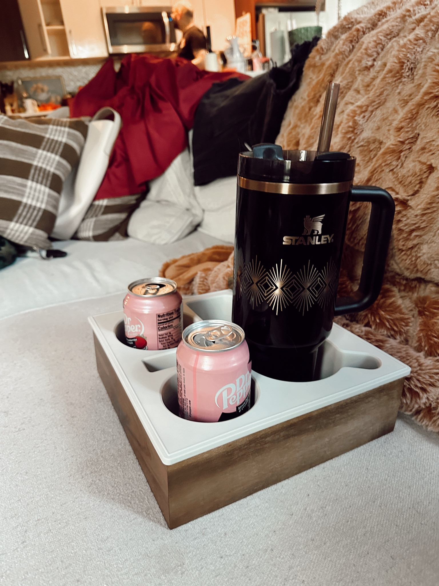 Amazon find! Got this snack holder that sits on your couch cushion. It’s so nice for holding snacks and drinks. Truly wasn’t expecting much but I loved this and so did my husband. Perfect for movie night. Also has a remote holder and a little phone dock on it. Such a good gift. Great for people with kids. Great for family  

#LTKfindsunder50 #LTKhome