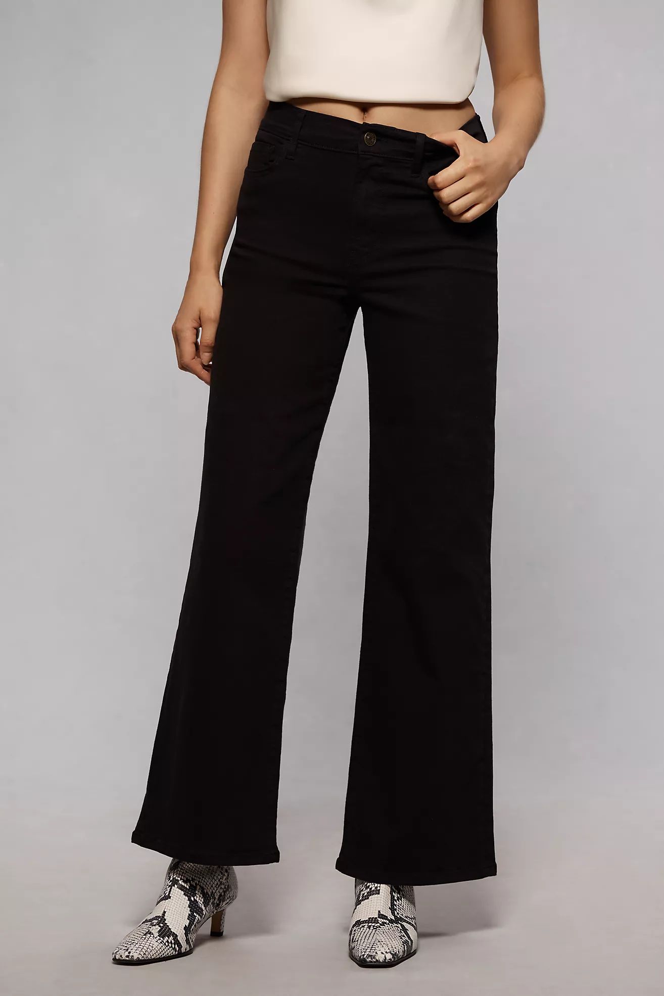 FRAME Le Slim Palazzo High-Rise Wide-Leg Jeans | Anthropologie (US)