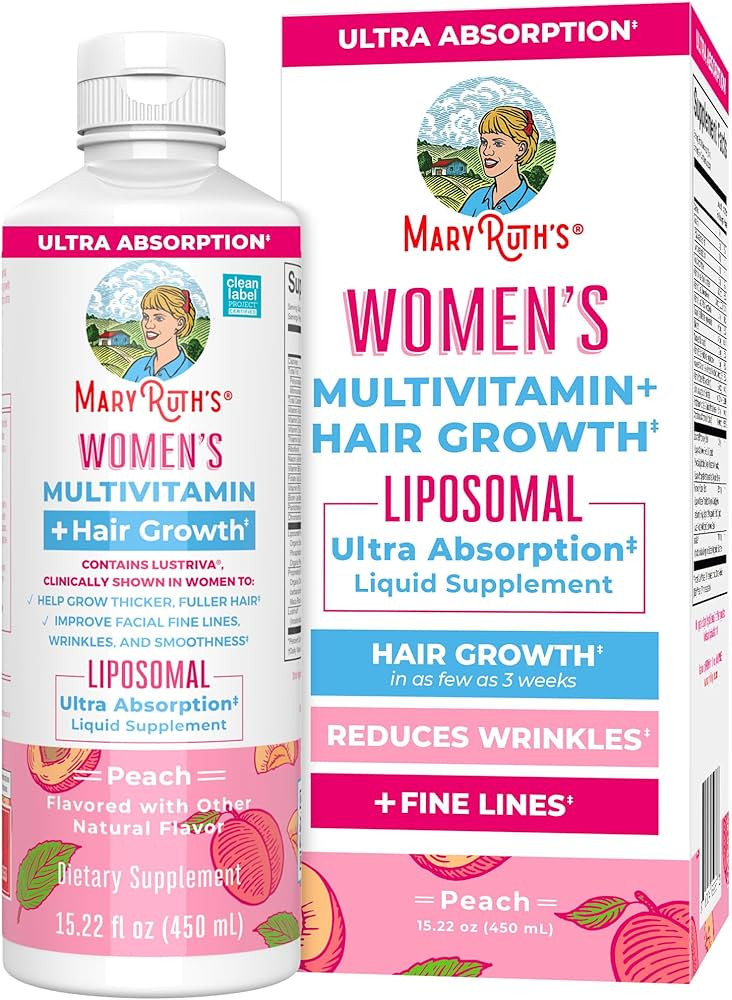 MaryRuth Organics Women's Multivitamin + Lustriva Hair Growth Liposomal | Biotin 10000mcg | Clini... | Amazon (US)